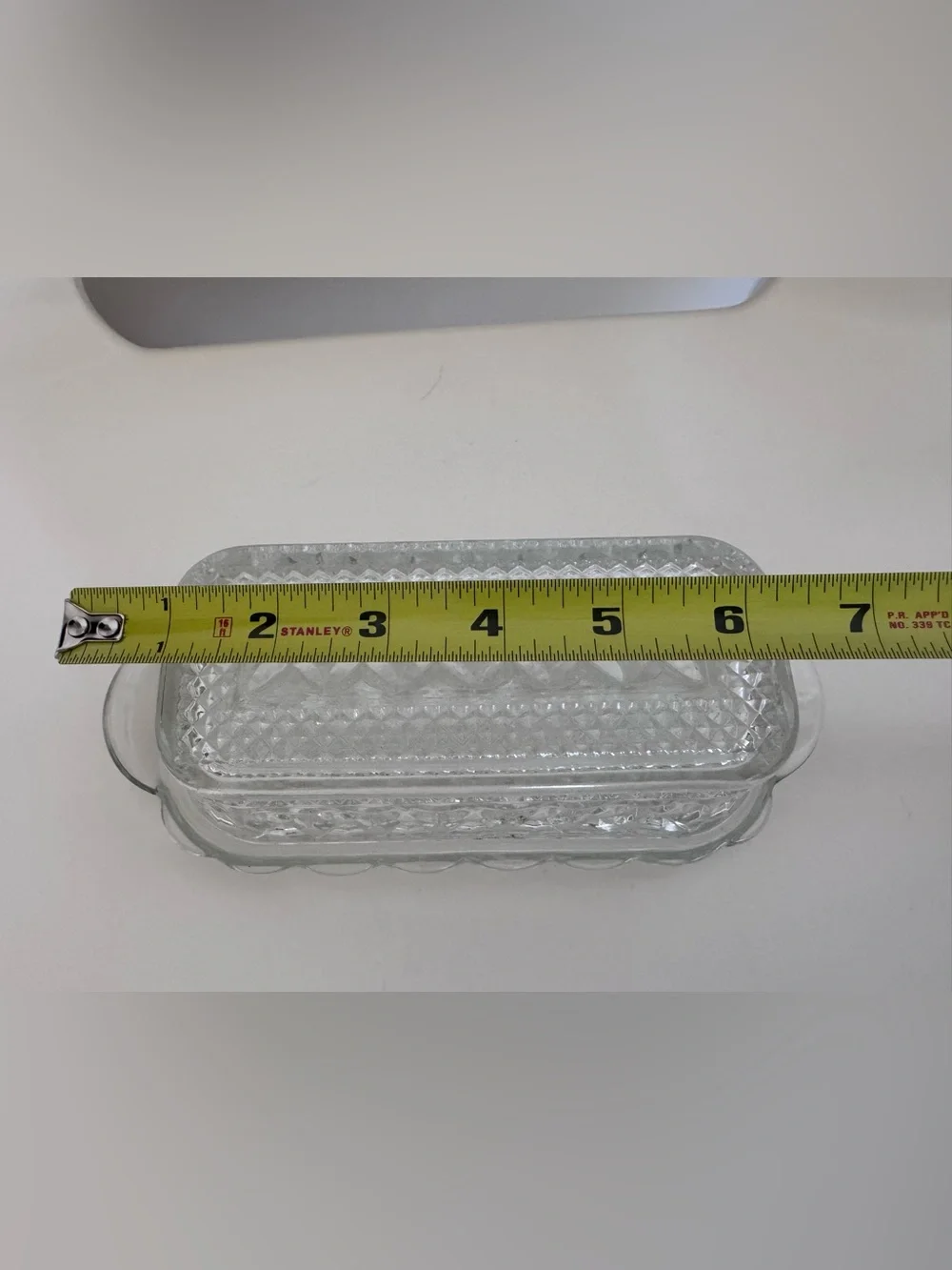 Anchor Hocking Wexford Glass Butter Dish Vintage Cottagecore Farmhouse Decor
